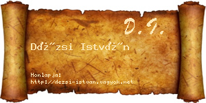 Dézsi István névjegykártya