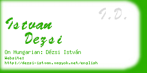 istvan dezsi business card